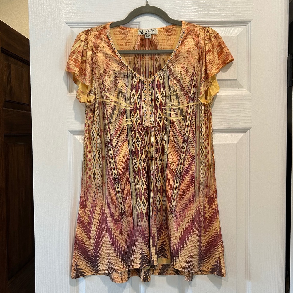Unity World Wear Southwest Yellow Pink Orange M